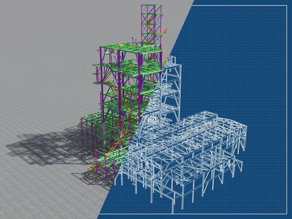 Detalle constructivo de unión acero-hormigón armado
